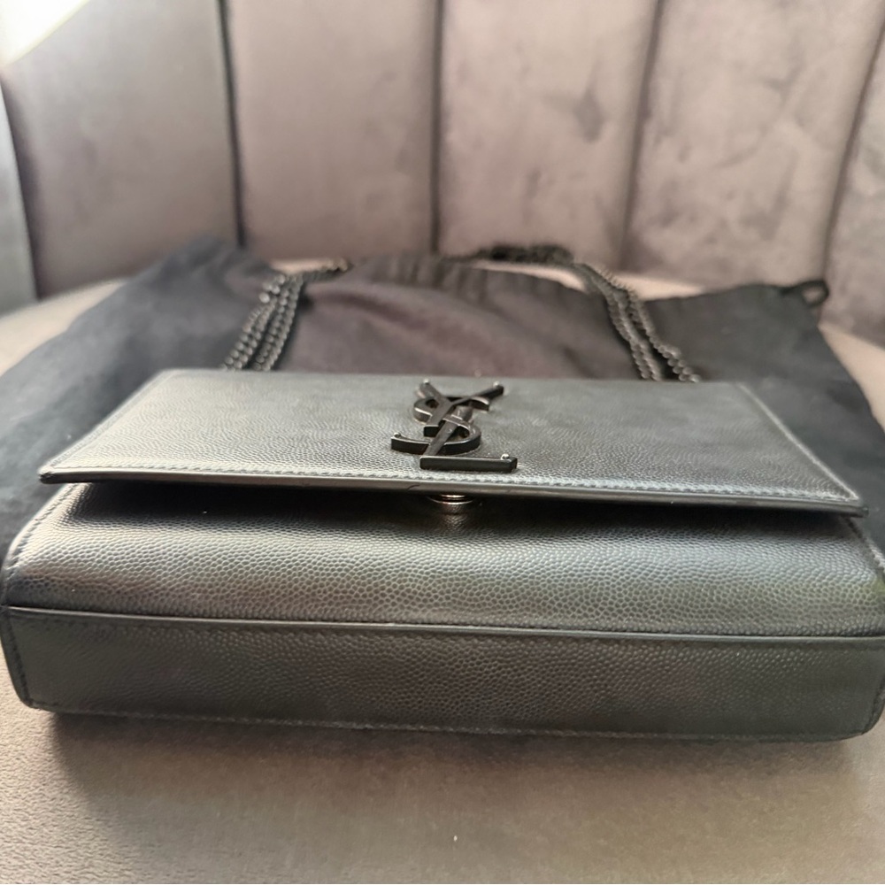 Saint Laurent Kate black grained leather small crossbody bag - Picture 12 of 16
